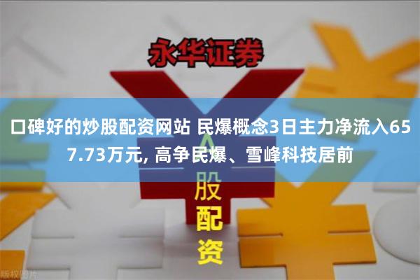 口碑好的炒股配资网站 民爆概念3日主力净流入657.73万元, 高争民爆、雪峰科技居前