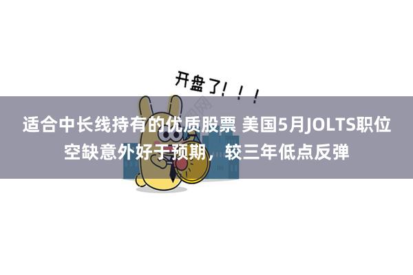 适合中长线持有的优质股票 美国5月JOLTS职位空缺意外好于预期，较三年低点反弹