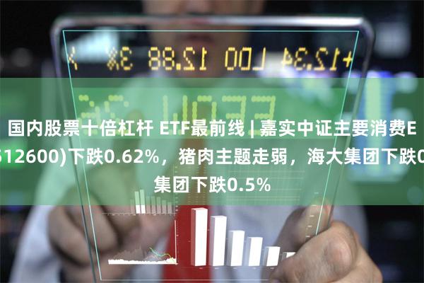 国内股票十倍杠杆 ETF最前线 | 嘉实中证主要消费ETF(512600)下跌0.62%，猪肉主题走弱，海大集团下跌0.5%