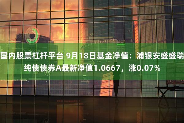 国内股票杠杆平台 9月18日基金净值：浦银安盛盛瑞纯债债券A最新净值1.0667，涨0.07%