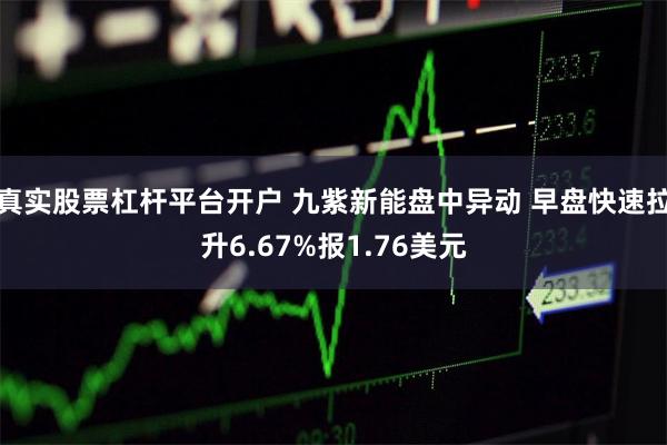 真实股票杠杆平台开户 九紫新能盘中异动 早盘快速拉升6.67%报1.76美元